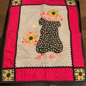 HAND MADE QUILT WITH LITTLE GIRL THEME. NEW WITHOUT TAGS